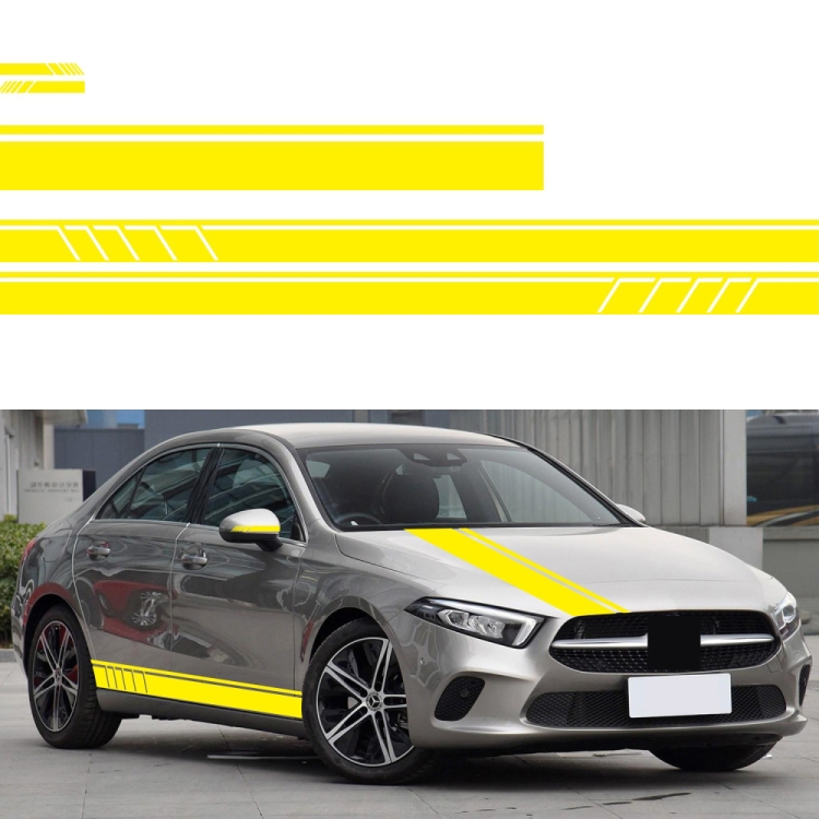 

D-930 Lines Pattern Car Modified Decorative Sticker(Yellow)