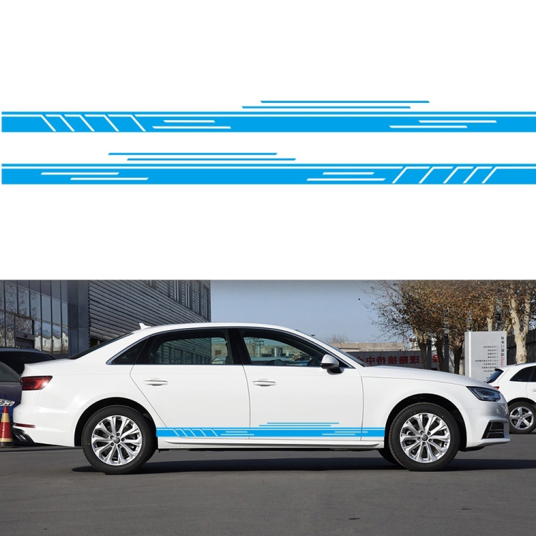 

2 PCS/Set D-932 Stripe Pattern Car Modified Decorative Sticker(Blue)