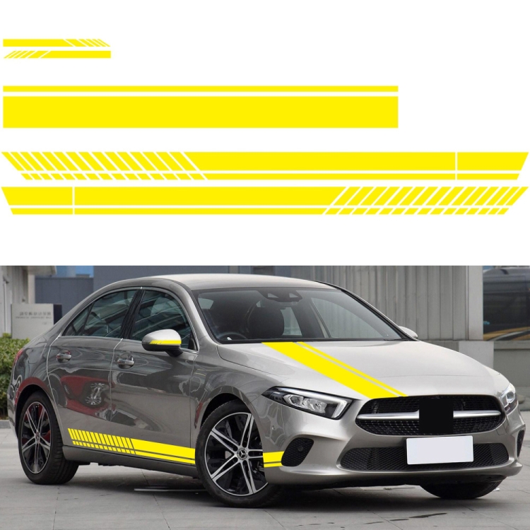 

D-936 Stripe Pattern Car Modified Decorative Sticker(Yellow)