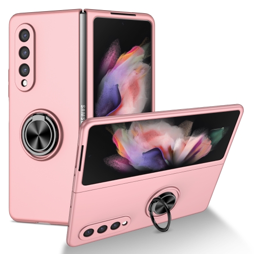 

For Samsung Galaxy Z Fold4 Armor Ring Holder Phone Case(Pink)