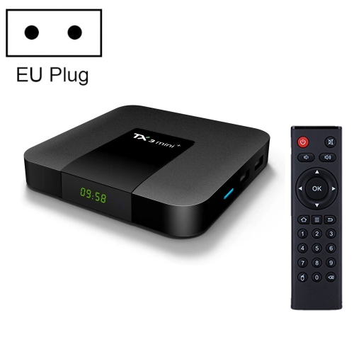 TX3 mini+ Android 11.0 스마트 TV 박스, Amlogic S905W2 쿼드 코어, 메모리:4GB+32GB, 2.4GHz / 5GHz WiFi(EU 플러그)