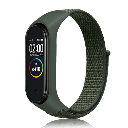 

For Xiaomi Mi Band 7 Nylon Weave Watch Band(Army Green)