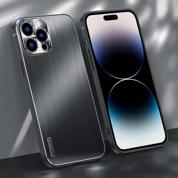 

Brushed Texture Shockproof Phone Case For iPhone 14 Pro Max(Black)