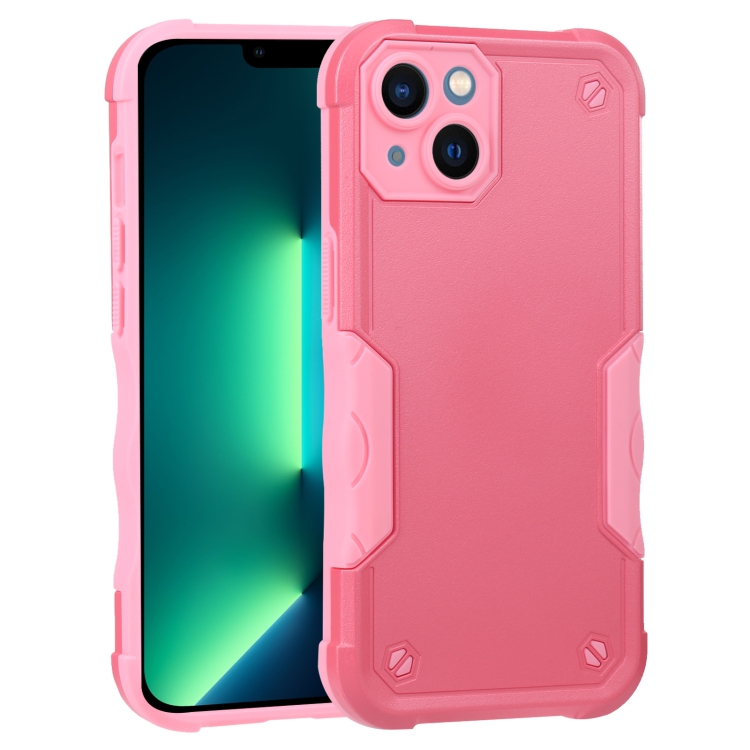 

Non-slip Shockproof Armor Phone Case For iPhone 14(Pink)