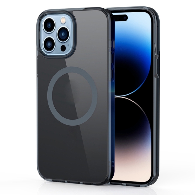 

Crystal Clear Series MagSafe TPU Magnetic Phone Case For iPhone 14 Pro Max(Transparent Black)