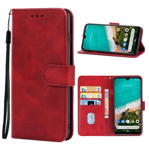 

For Xiaomi Mi A3 Leather Phone Case(Red)