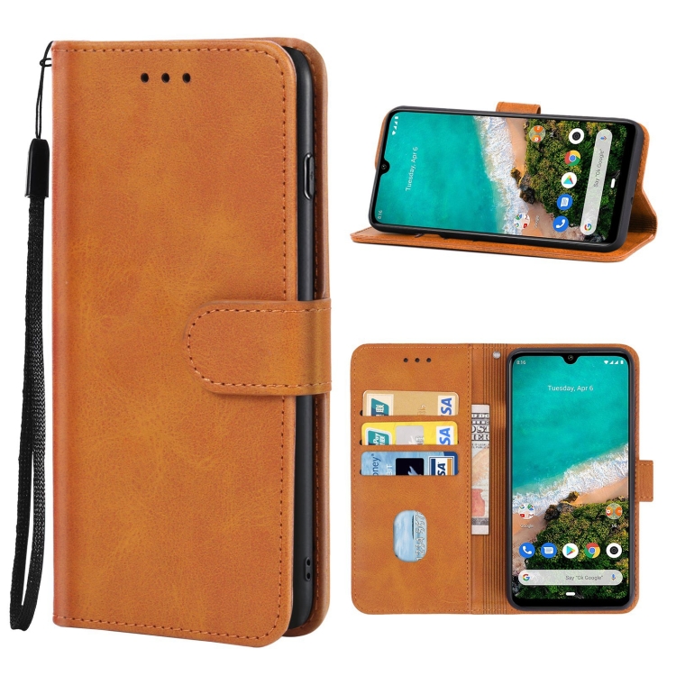 

For Xiaomi Mi A3 Leather Phone Case(Brown)