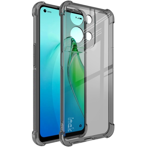 

For OPPO Reno8 5G IMAK All-inclusive Shockproof Airbag TPU Case with Screen Protector(Transparent Black)