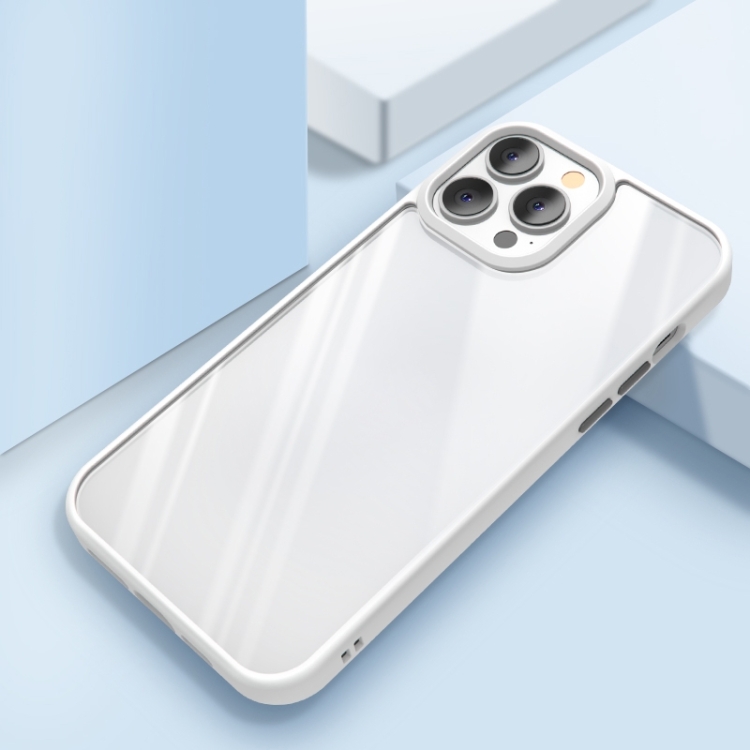 

Clear Back Shockproof Phone Case For iPhone 14 Pro Max(White)