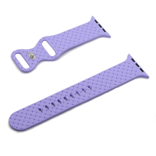 

Weave Texture Watch Band For Apple Watch Series 7 45mm / 6&SE&5&4 44mm / 3&2&1 42mm(Purple)