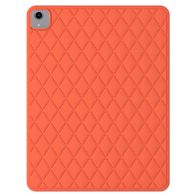 

For iPad mini 6 Diamond Lattice Silicone Tablet Case(Orange)