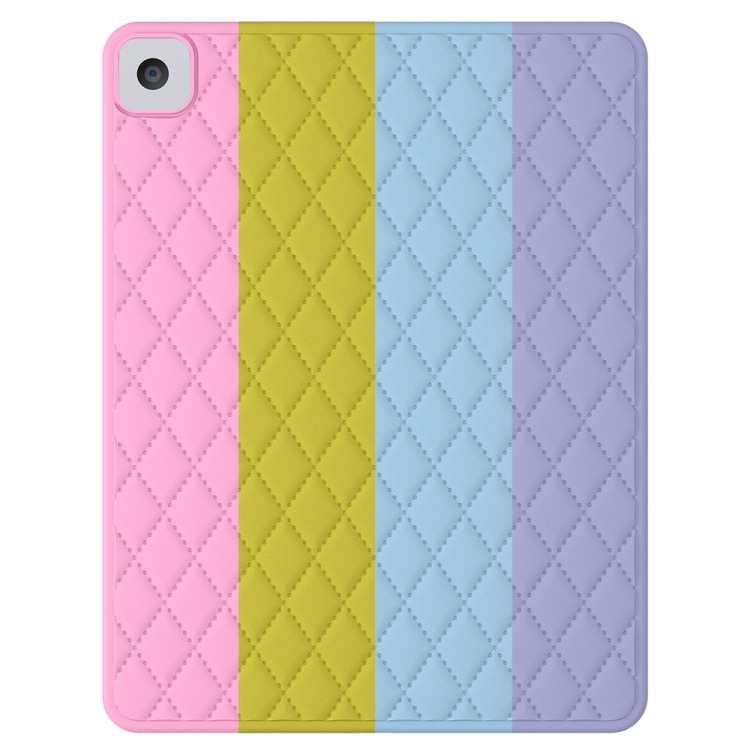 

Diamond Lattice Silicone Tablet Case For iPad Air / Air 2 / 9.7 2017 / 9.7 2018(Rainbow 19)