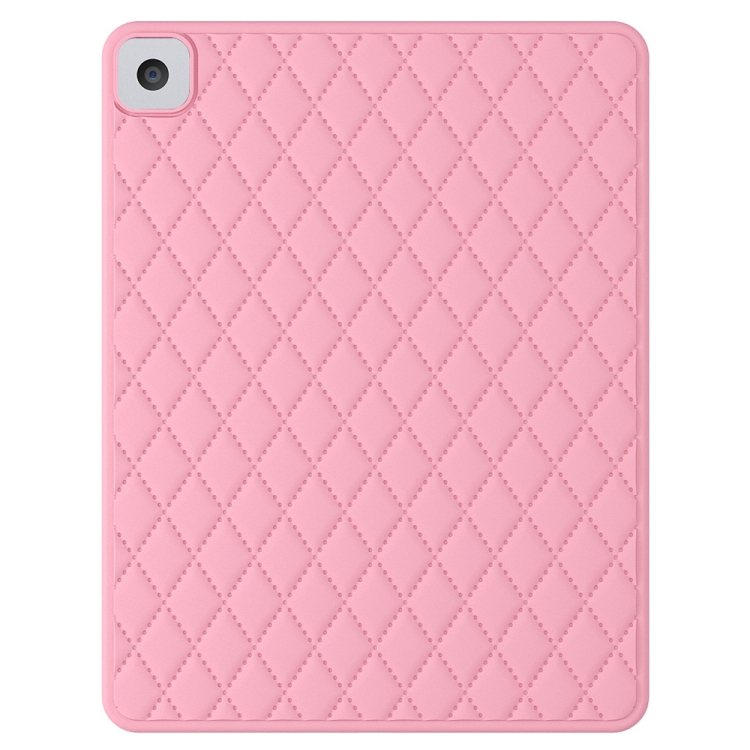 

For iPad 10.2 2019 / 2020 / 2021 Diamond Lattice Silicone Tablet Case(Pink)