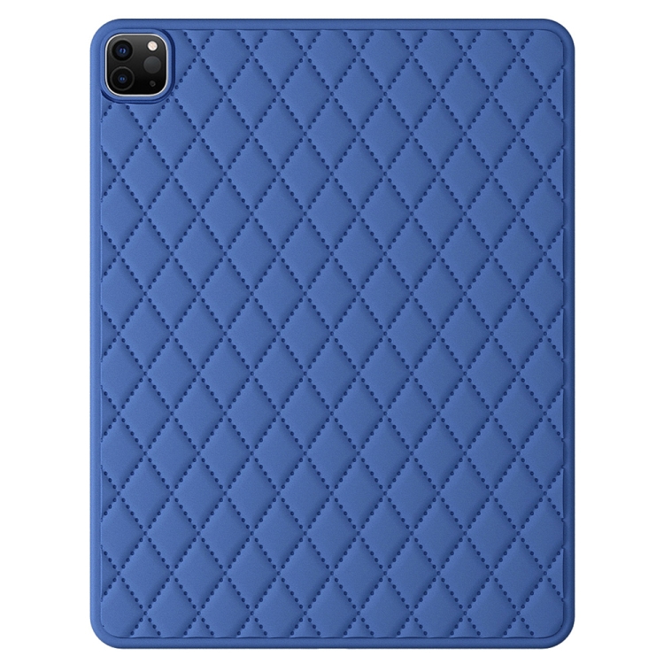 

For iPad Pro 12.9 2022 / 2021 / 2020 / 2018 Diamond Lattice Silicone Tablet Case(Blue)
