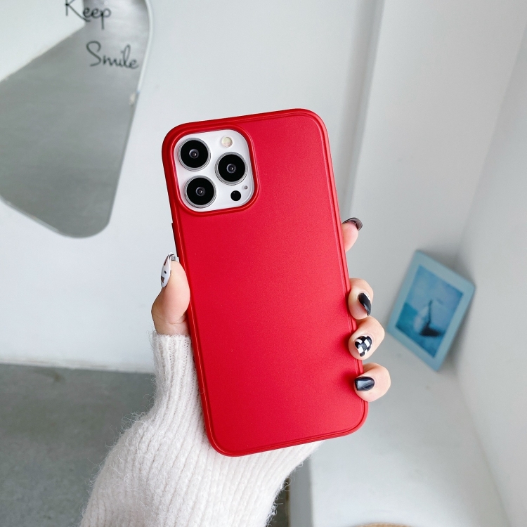 

Frosted PC + TPU Phone Case For iPhone 14 Pro Max(Red)