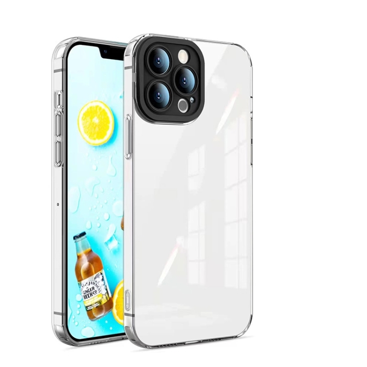 

For iPhone 14 Plus Candy Color TPU Phone Case (Black)