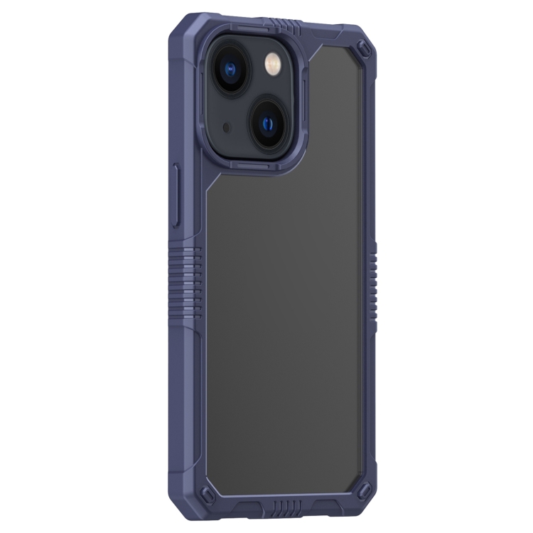 

Transparent Shockproof PC + TPU Phone Case For iPhone 14(Blue)