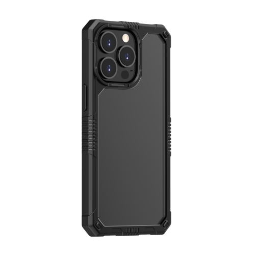 

Transparent Shockproof PC + TPU Phone Case For iPhone 14 Pro(Black)