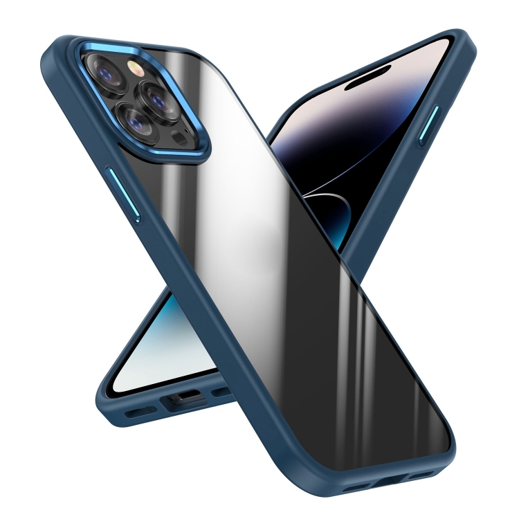 

For iPhone 14 Pro Four-corner Shockproof TPU + PC Phone Case(Blue)