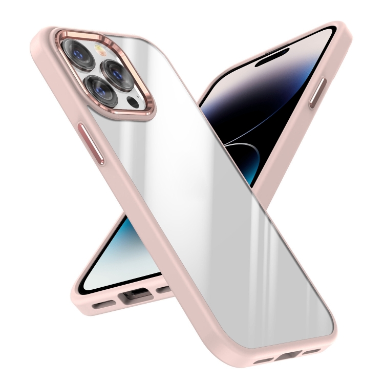 

For iPhone 14 Pro Max Four-corner Shockproof TPU + PC Phone Case (Pink)