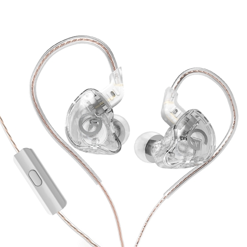 

GK G1 1.2m Dynamic HIFI Subwoofer Noise Cancelling Sports In-Ear Headphones, Style:With Microphone(Transparent)