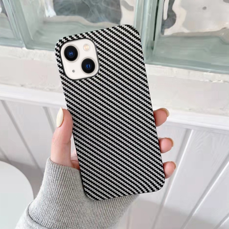 

For iPhone 14 Carbon Fiber TPU Shockproof Phone Case (Dark Grey)