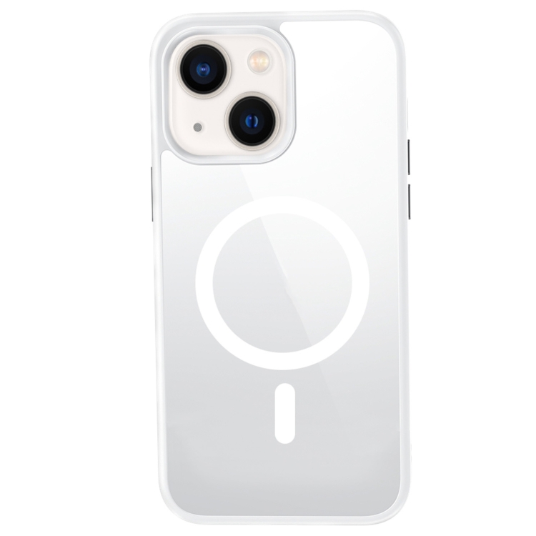 

For iPhone 14 Crystal Clear Series Magsafe Magnetic Phone Case (White)