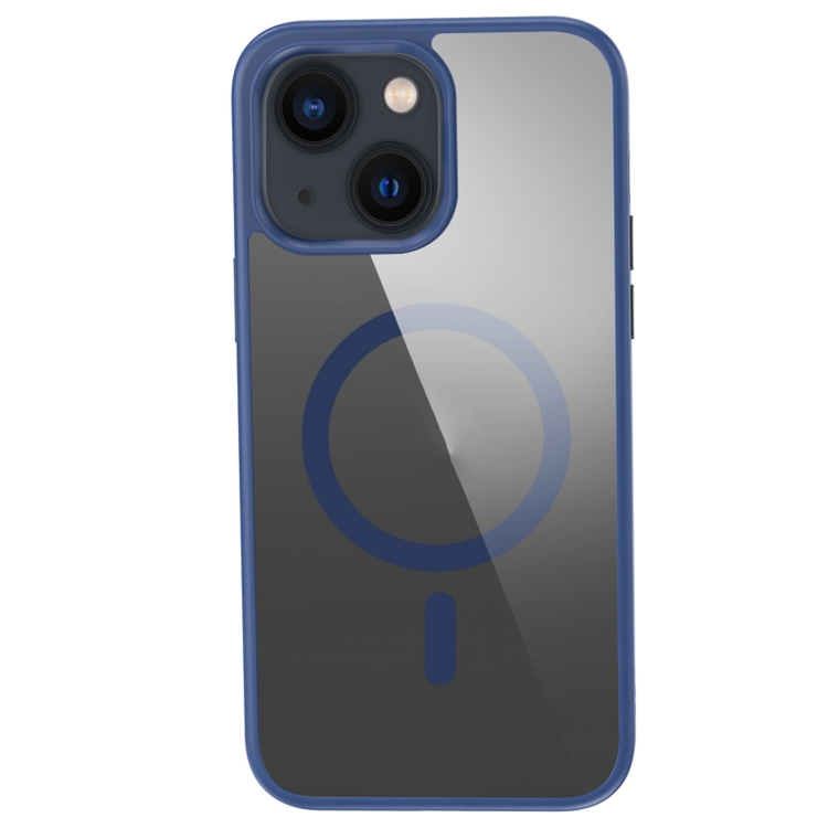 

For iPhone 14 Crystal Clear Series Magsafe Magnetic Phone Case (Royal Blue)
