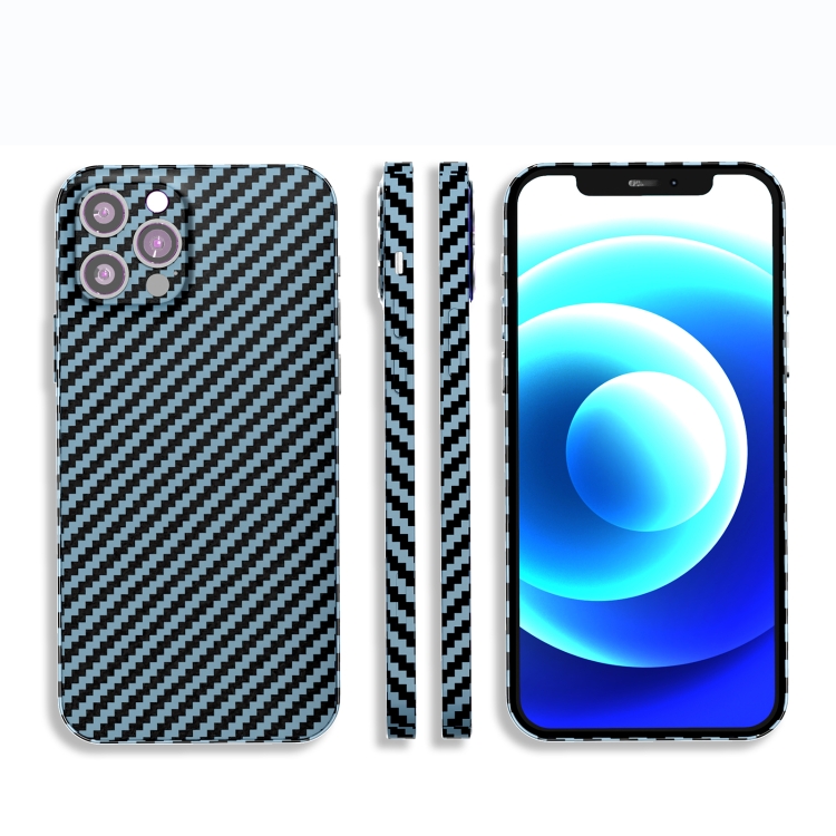 

Carbon Fiber Texture PC Phone Case For iPhone 14 Pro(Blue)
