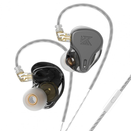 

KZ-DQ6S 1.2m Three-Unit Dynamic Subwoofer In-Ear Headphones, Style:With Microphone(Black)