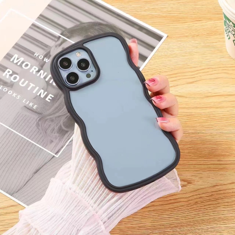 

Wave Texture Acrylic Protective Phone Case For iPhone 12 Pro(Black)