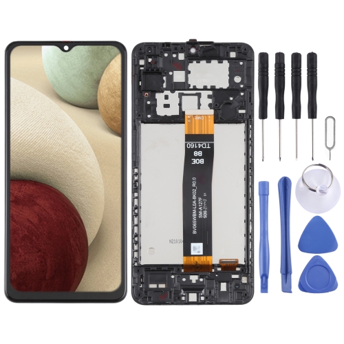 Original LCD Screen For Samsung Galaxy A12 Nacho SM-A127F Digitizer Full Assembly with Frame 10pc lot middle frame bezel assembly chassis housing mid frame housing replacement for iphone xs max