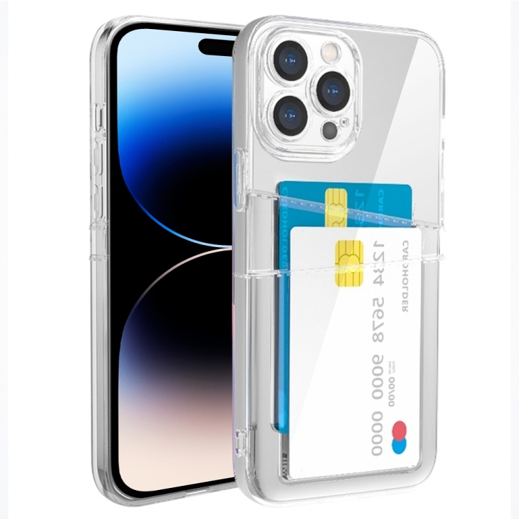 

For iPhone 14 Pro Max Dual Card TPU Phone Case (Transparent)