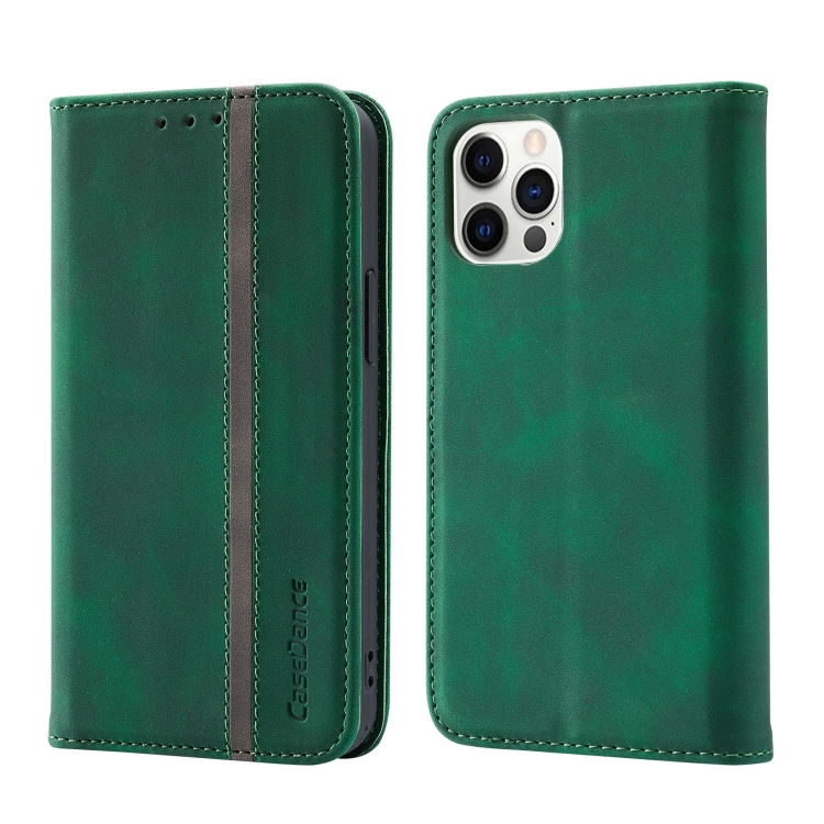 

For iPhone 14 Pro Splicing Skin Feel Magnetic Leather Phone Case(Green)