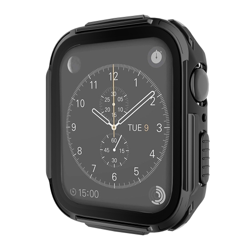 

Plating PC Frame Watch Case with Tempered Film For Apple Watch Series 6 & SE & 5 & 4 40mm(Grey)