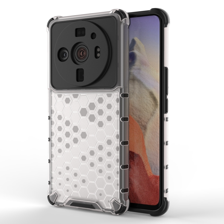 

For Xiaomi 12S Ultra 5G Shockproof Honeycomb PC + TPU Phone Case(White)