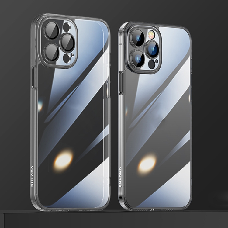 

SULADA Crytal Steel Series Diamond Glass + TPU Phone Case For iPhone 13 Pro(黑色)