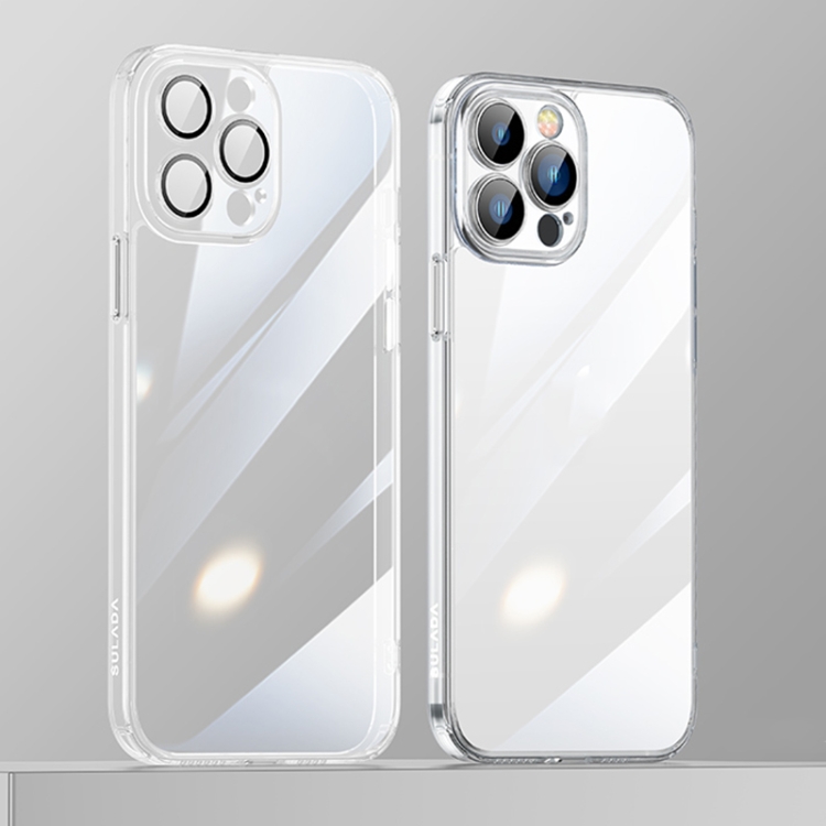 

SULADA Crytal Steel Series Diamond Glass + TPU Phone Case For iPhone 13 Pro Max(透明)