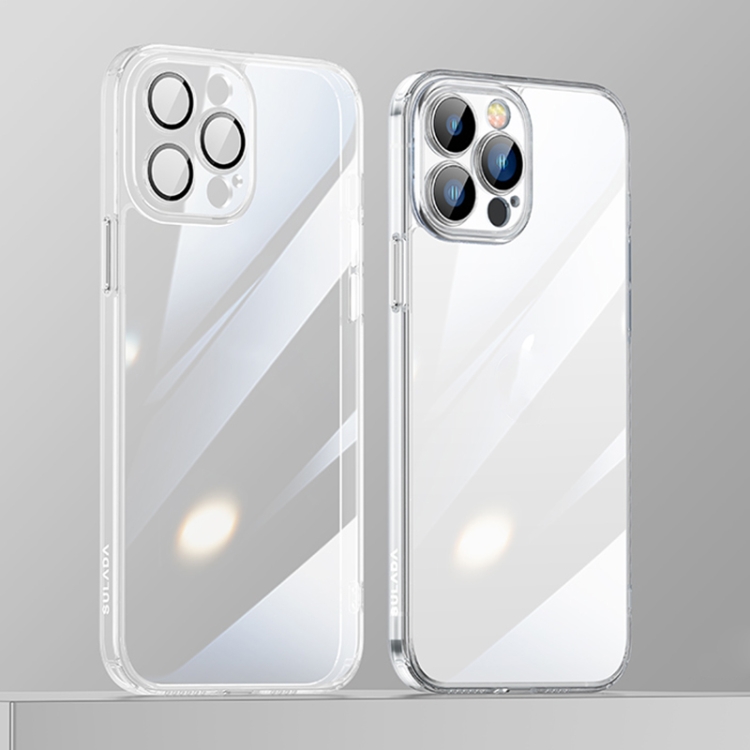 

SULADA Crytal Steel Series Diamond Glass + TPU Phone Case For iPhone 12 Pro(透明)