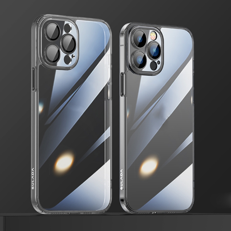 

SULADA Crytal Steel Series Diamond Glass + TPU Phone Case For iPhone 12 Pro Max(黑色)