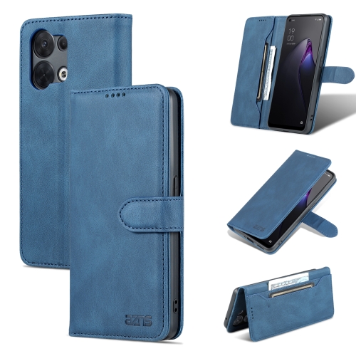 

For OPPO Reno8 Pro AZNS Dream II Skin Feel Horizontal Flip Leather Case(Blue)