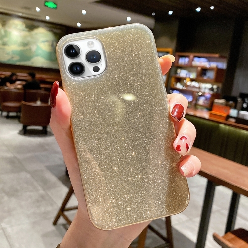 

For iPhone 14 Pro TPU Glitter All-inclusive Shockproof Protective Phone Case(Gold)