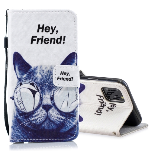 

Painted Pattern Horizontal Flip Leather Phone Case For iPhone 14 Max(Cool Cat)