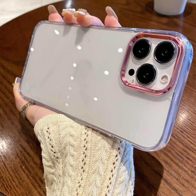 

Metal Lens HD PC Phone Case For iPhone 14 Pro Max(Pink)