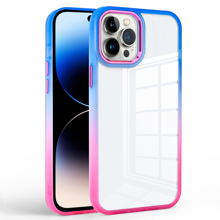 

Colorful Gradient Phone Case For iPhone 14 Pro(Blue + Rose Red)