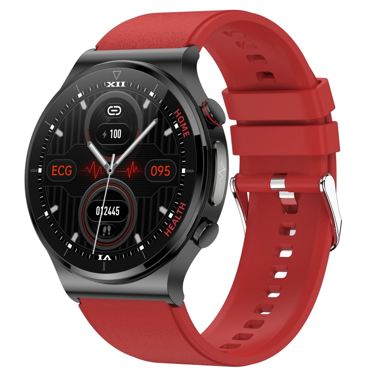 

E300 1.32 Inch Screen TPU Watch Strap Smart Health Watch Supports Body Temperature Monitoring, ECG monitoring blood pressure(Red)
