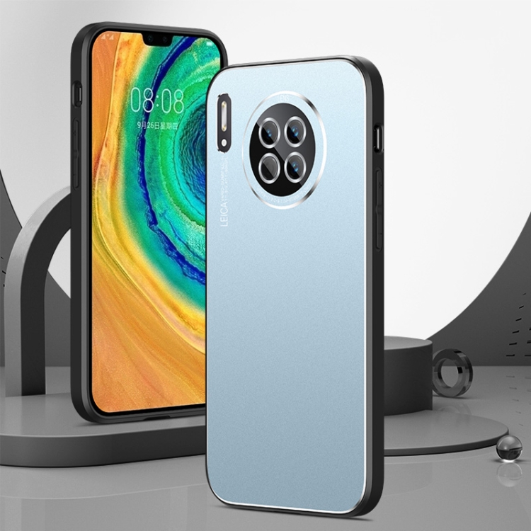 

For Huawei Mate 30 All-Inclusive Lens Frosted Metal Phone Case(Blue)