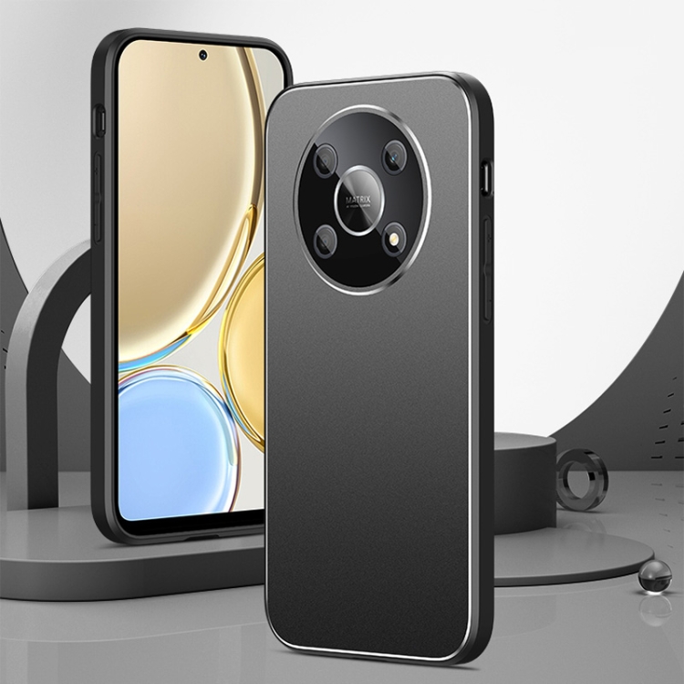 

For Honor X30 5G All-Inclusive Lens Frosted Metal Phone Case(Black)