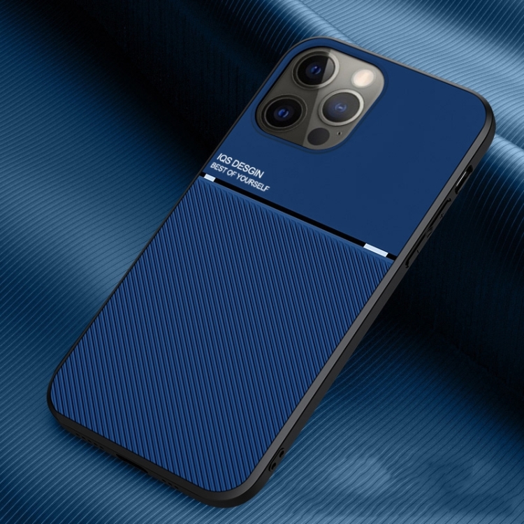 

For iPhone 14 Pro Classic Tilt Strip Grain Magnetic Shockproof PC + TPU Phone Case(Blue)