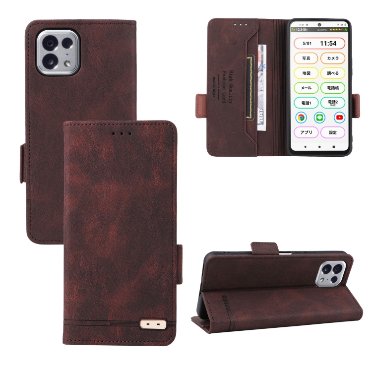 

For Tone E22 Magnetic Clasp Flip Leather Phone Case(Brown)